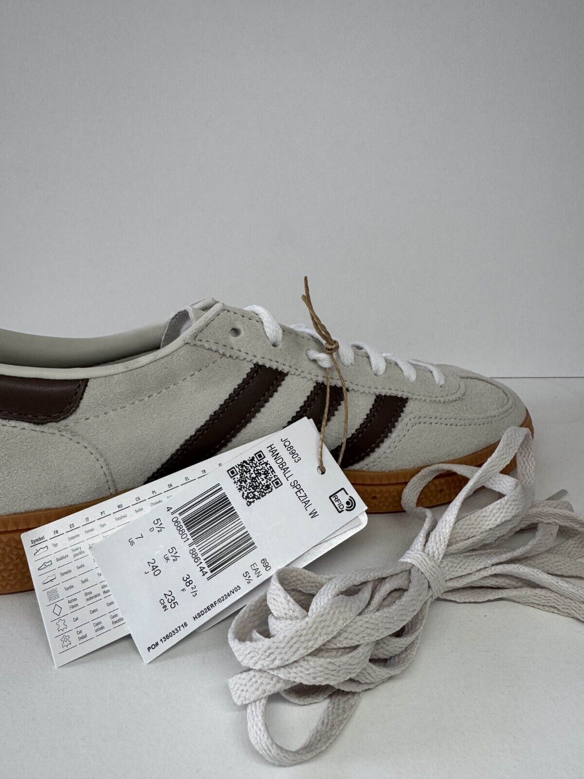 adidas Handball Spezial Off-White Earth Strata Gum JQ8903 Beige Braun Sneaker