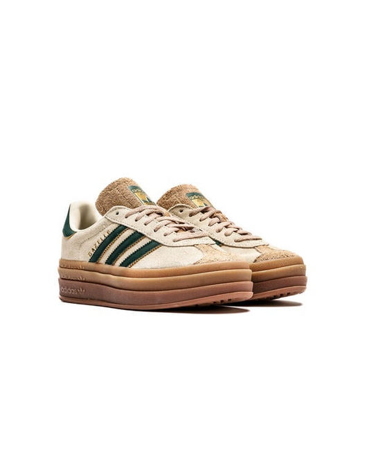 adidas Gazelle Bold Magic Beige Collegiate Green ID7056 Sportschuhe Retro
