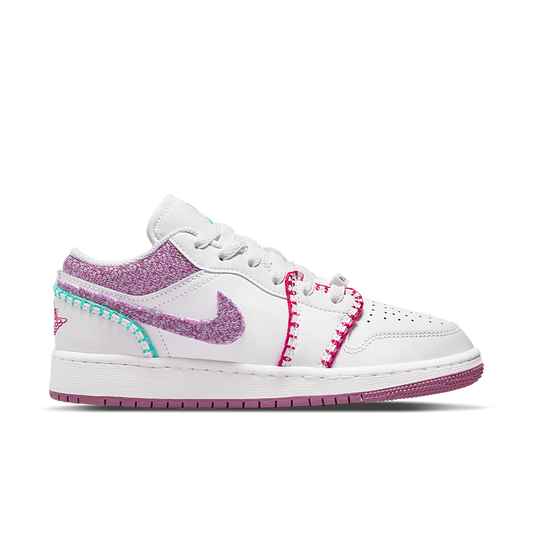 Jordan 1 Low White Light Bordeaux (GS)