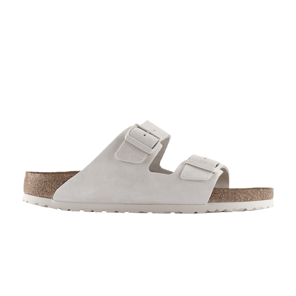 Birkenstock Arizona Soft Footbed Suede Antique White