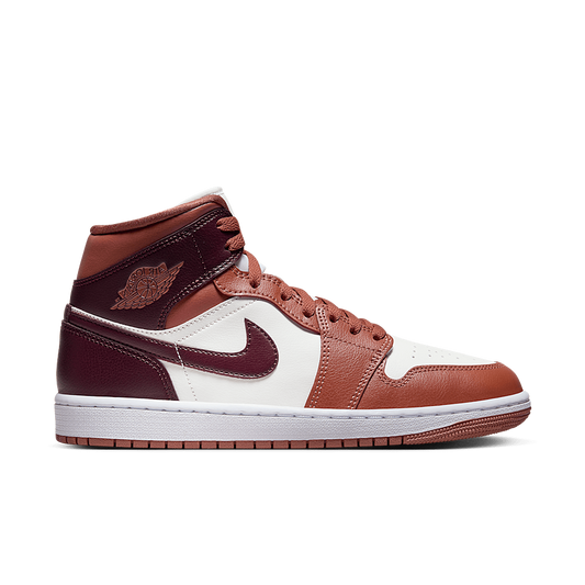 Jordan 1 Mid Dusty Peach Night Maroon (Women's)