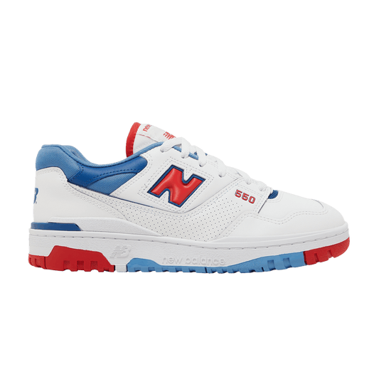 New Balance 550 White True Red Atlantic Blue