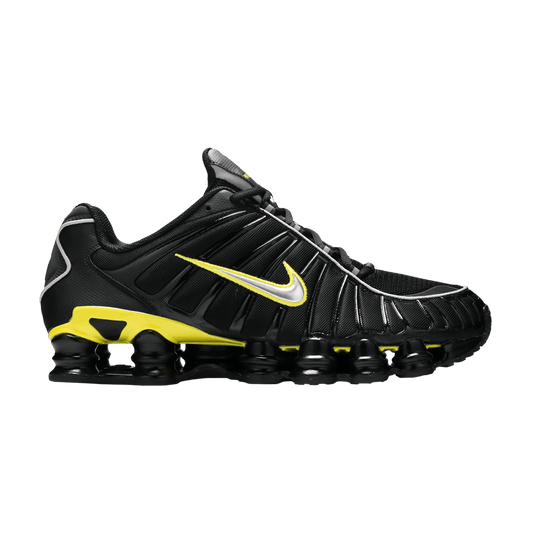 Nike Shox TL Black Dynamic Yellow Metallic Silver