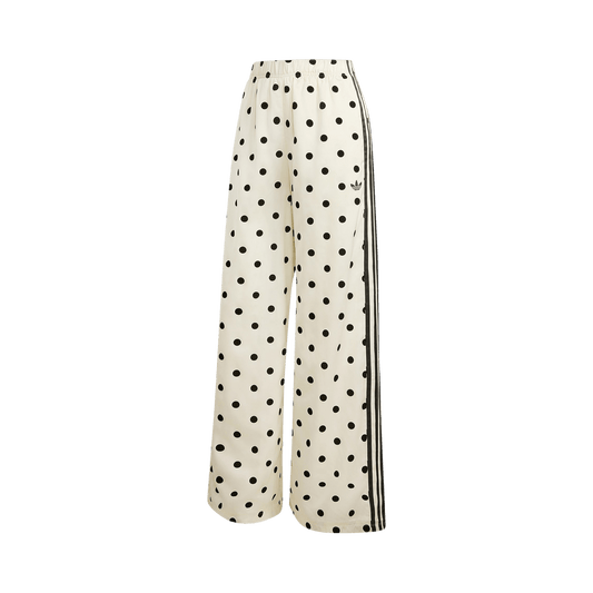 Adidas Satin Polka Dots Wide Leg Pants Off White