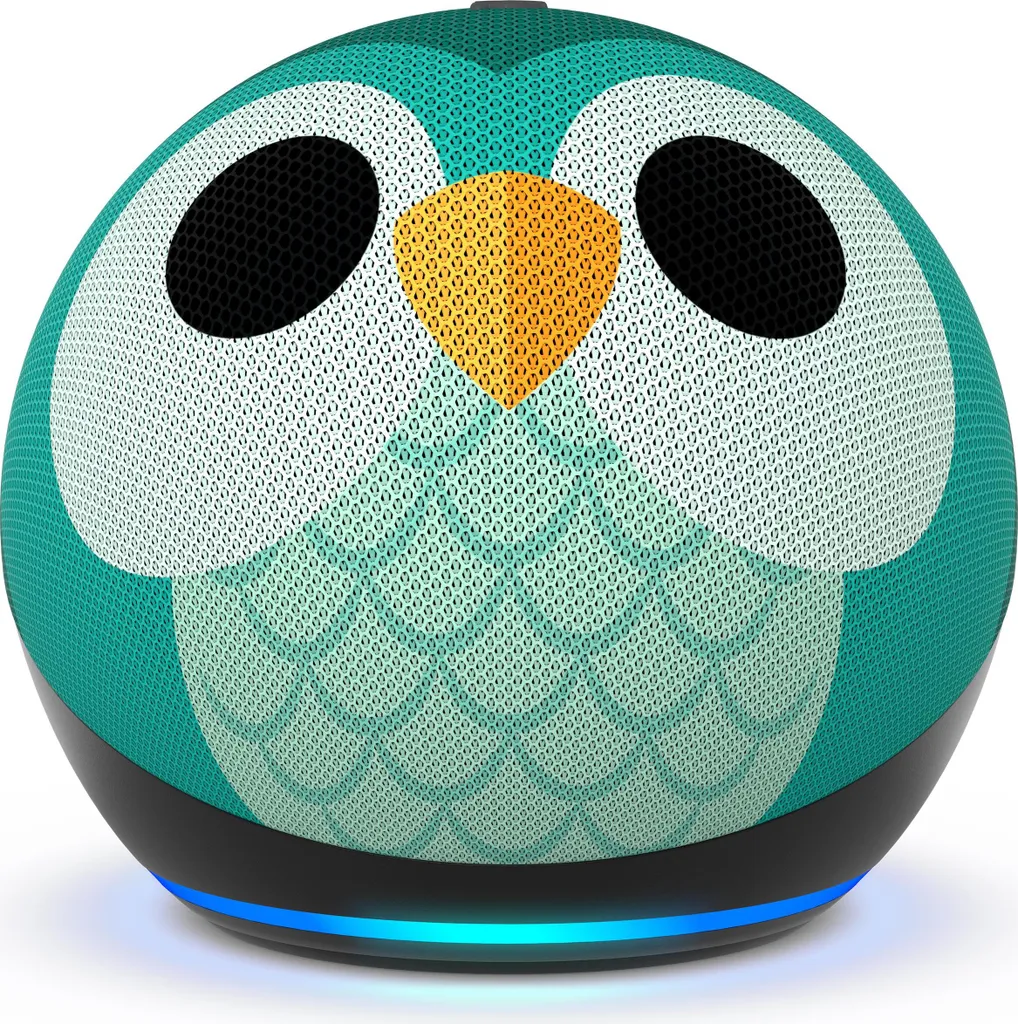 Amazon Echo Dot Kids Edition 5. Gen Smart Lautsprecher - Eulen-Design