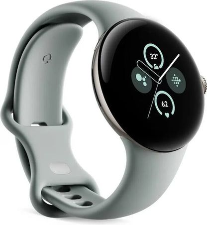 Google Pixel Watch 2 41mm Aluminiumgehäuse-Goldton mit Hazel Active Armband