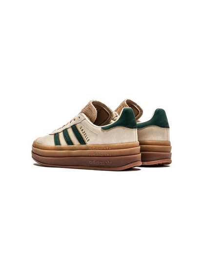 adidas Gazelle Bold Magic Beige Collegiate Green ID7056 Sportschuhe Retro