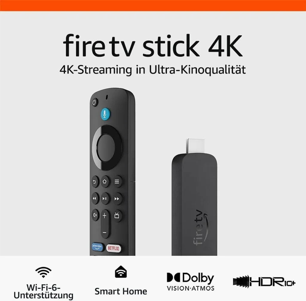 Amazon Fire TV Stick 4K Schwarz Streaming-Player - Wi-Fi 6 & Streaming in Dolby✅