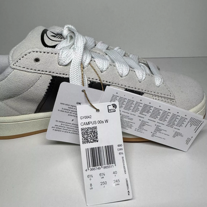 adidas Campus 00s Crystal White Core Black GY0042 Beige Damen Sneaker Retro