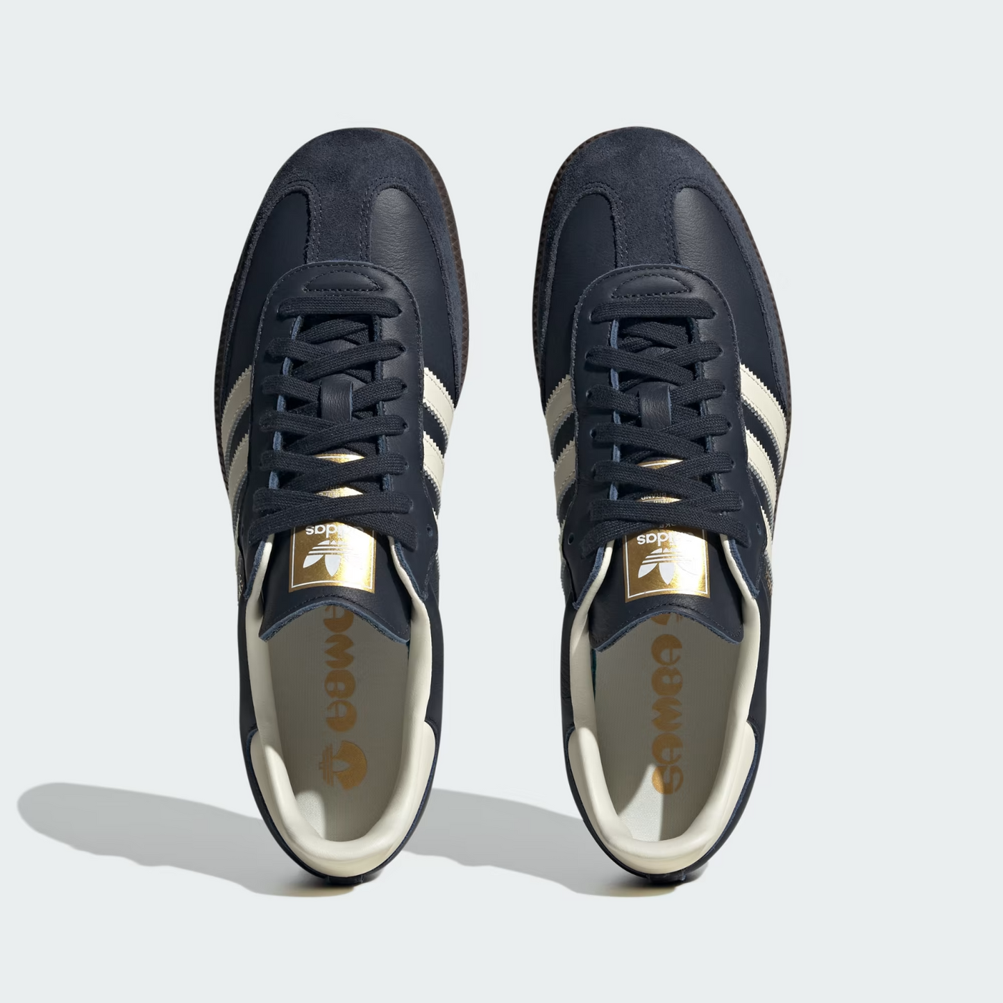 adidas Samba OG Night Navy Gum ID2056 Dunkelblau Sportschuhe Retro Schlicht
