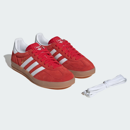 adidas Gazelle Indoor Better Scarlet JI2063 Rot/Weiß Sportschuhe Retro Sneaeker