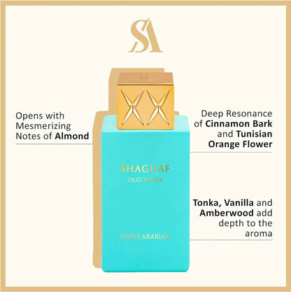 Swiss Arabian Shaghaf Oud Tonka 75ml - Unisex Duft - Neu & OVP ✅