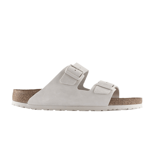 Birkenstock Arizona Soft Footbed Suede Antique White