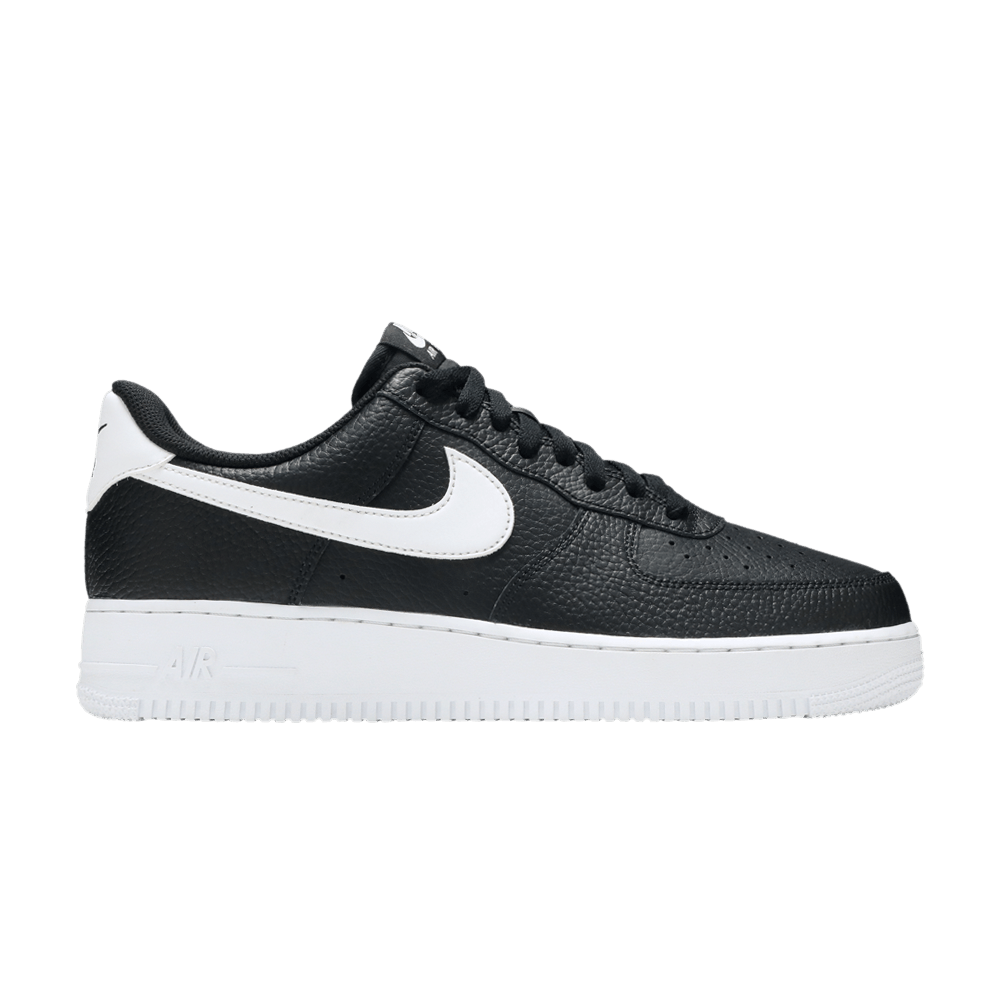 Nike Air Force 1 Low '07 Black White Pebbled Leather