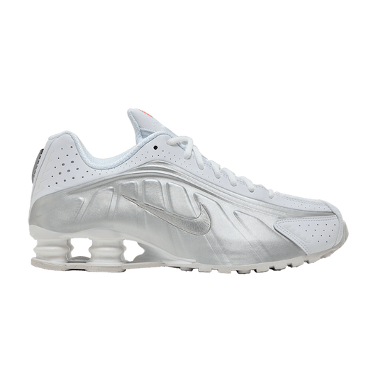 Nike Shox R4 White Bright Crimson Metallic Silver