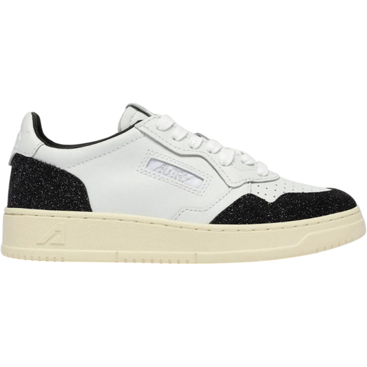 Autry Medalist Low Leather White / Stars Off Black (Women's)