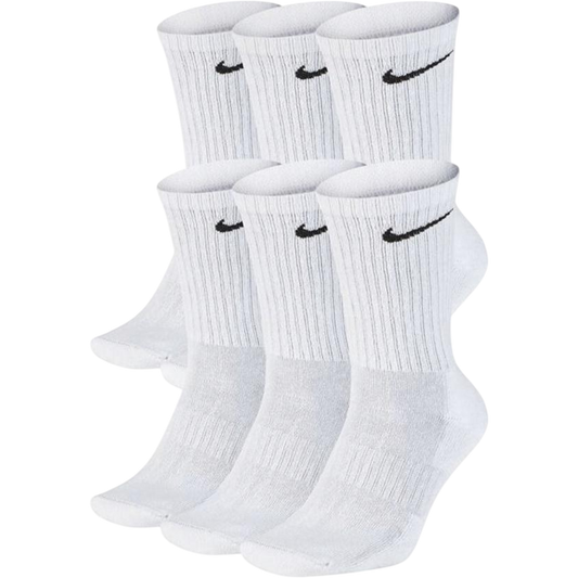 Nike Socks - Everyday Lightweight Crew White 6-PACK
