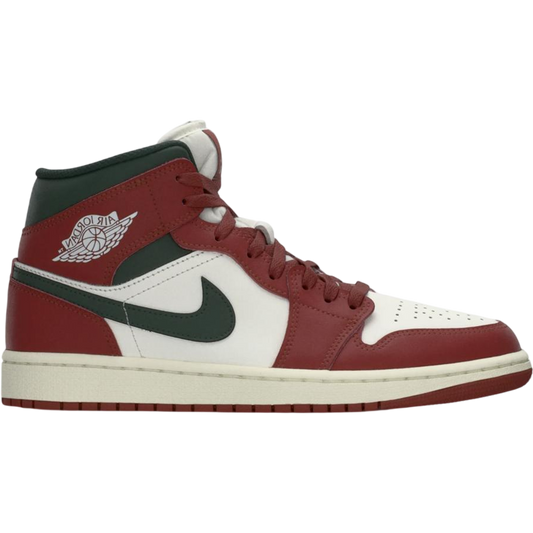 Jordan 1 Mid Redstone Midnight Green